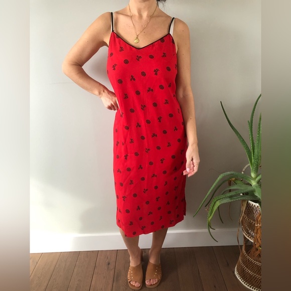 Vintage Red Slip Style dress - Picture 13 of 15